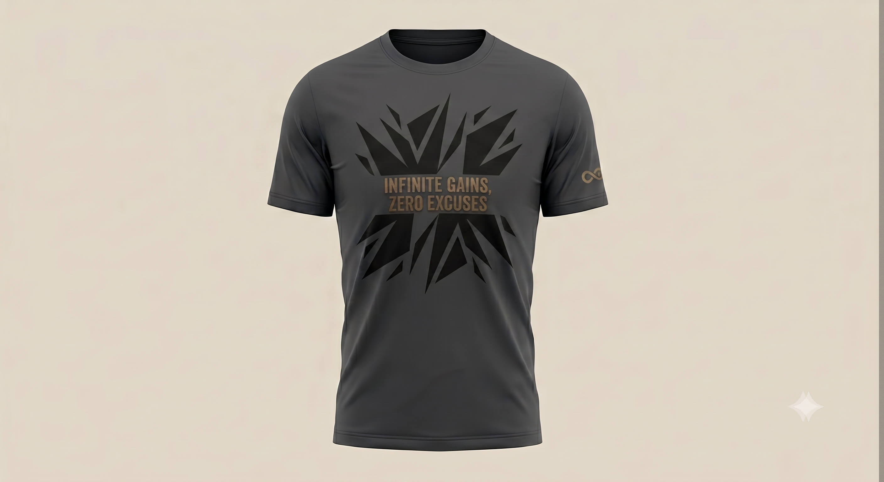 INFINITE GAINS Premium Men's Athletic Gym T-Shirt - Dark Charcoal
